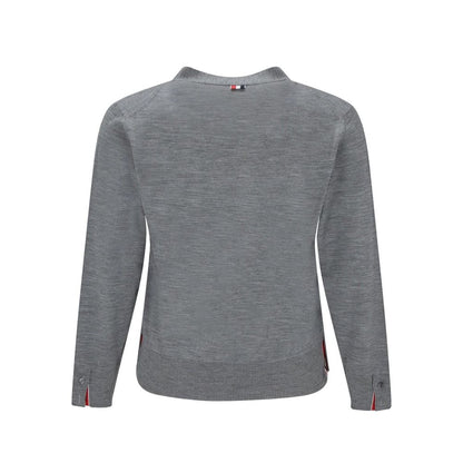 Thom Browne Gray Virgin Wool Cardigan for Men