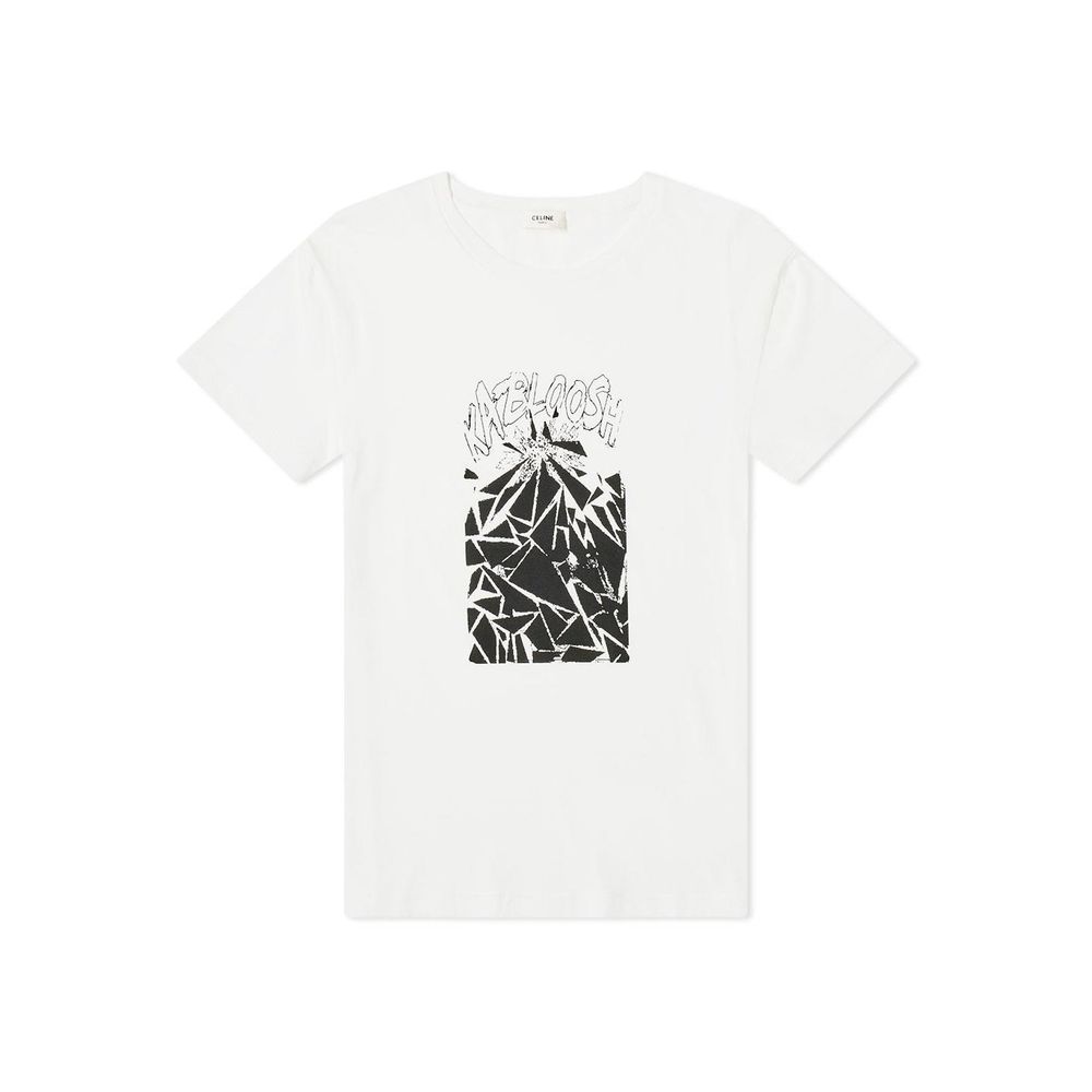 Celine White Cotton T-Shirt for Men