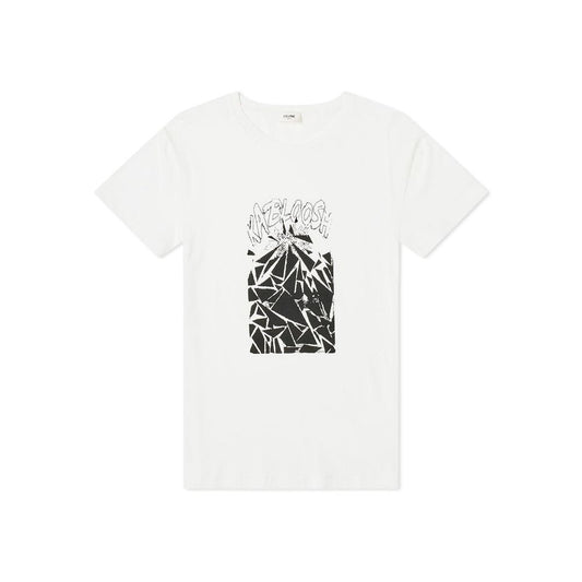 Celine White Cotton T-Shirt for Men