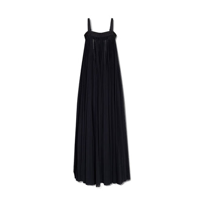 Dolce & Gabbana Black Pleated Maxi Dress