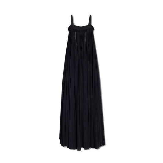 Dolce & Gabbana Black Pleated Maxi Dress