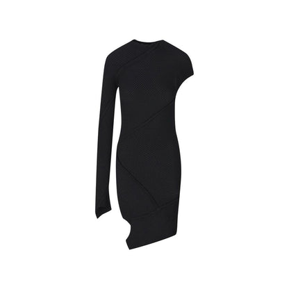 Balenciaga Black Spiral Mini Dress