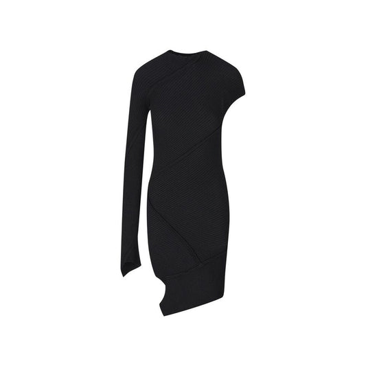 Balenciaga Black Spiral Mini Dress