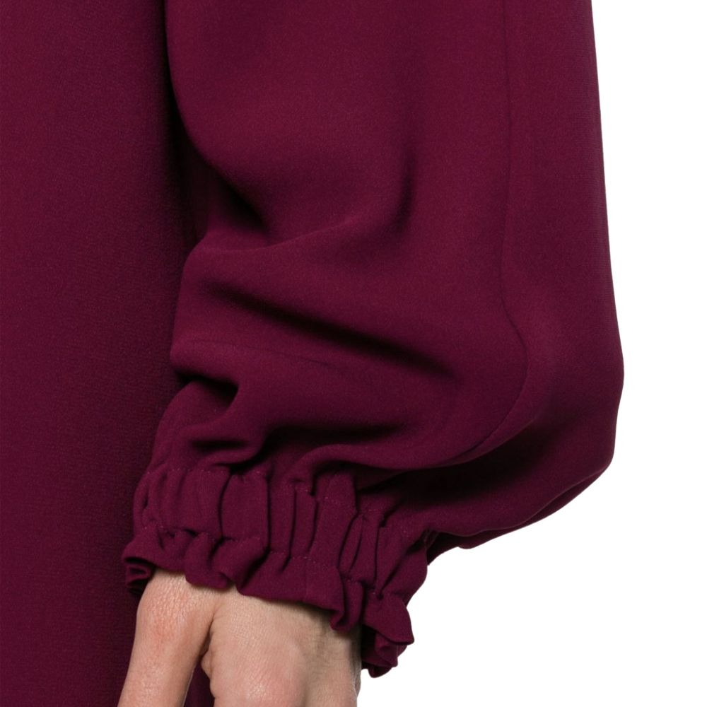 Fendi Purple Silk Cady Logo-Plaque Silk Minidress