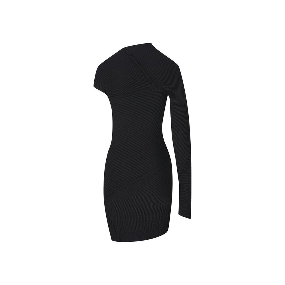 Balenciaga Black Spiral Mini Dress