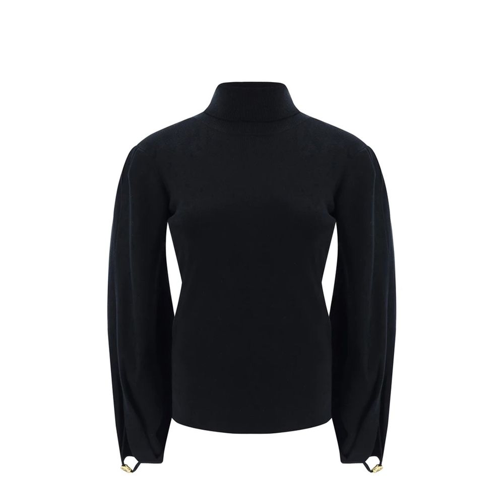 Chloé Black Balloon Sleeve Slit Jumper