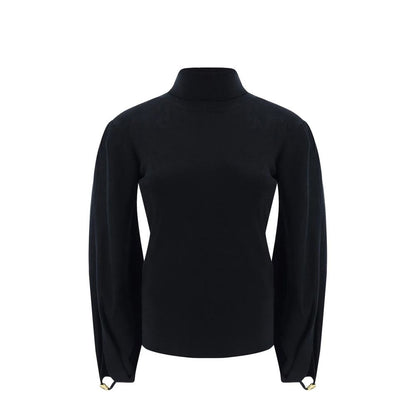 Chloé Black Balloon Sleeve Slit Jumper