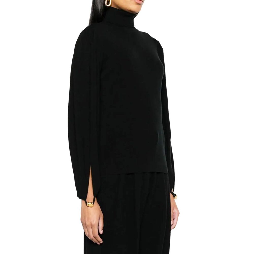 Chloé Black Balloon Sleeve Slit Jumper