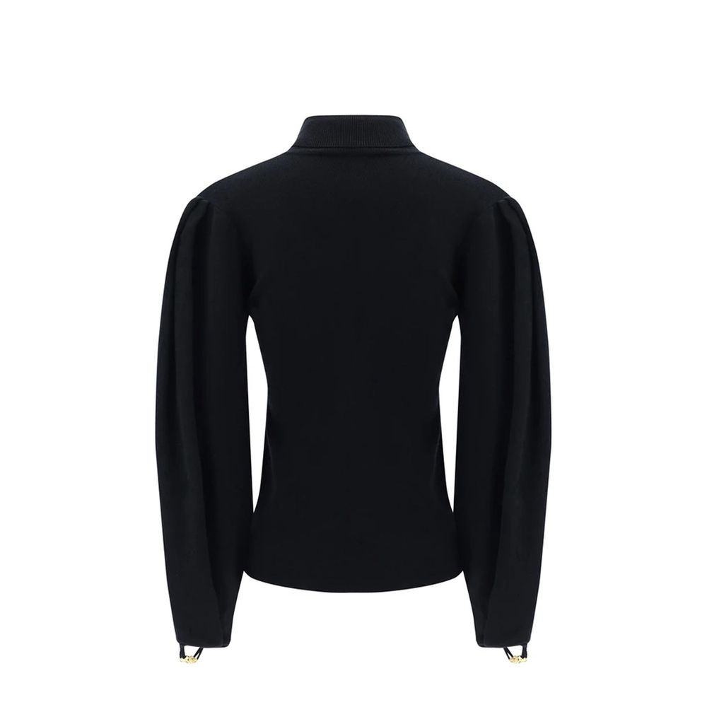 Chloé Black Balloon Sleeve Slit Jumper