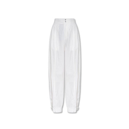 Bottega Veneta White Cotton Casual Pants for Women
