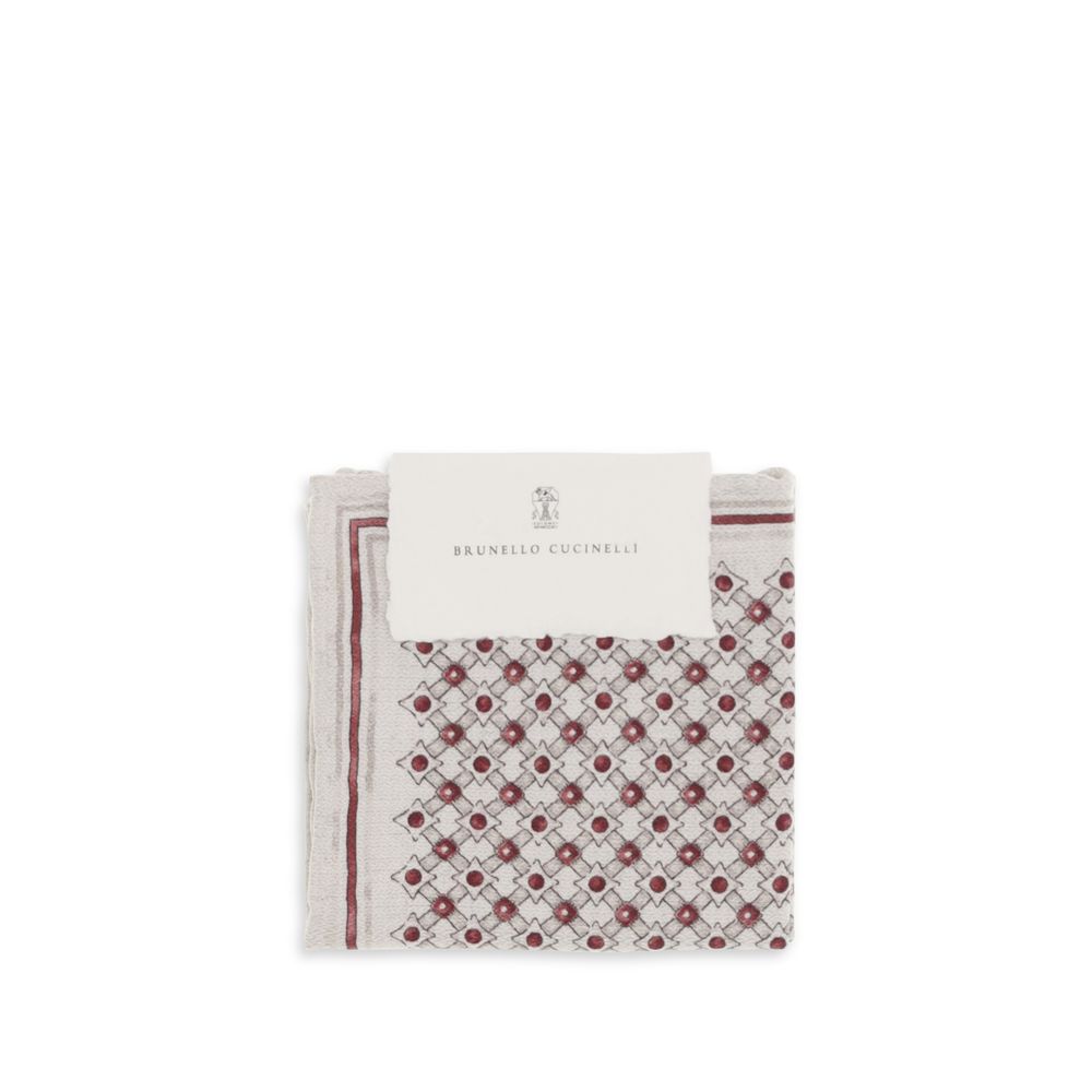 Brunello Cucinelli Multicolor Silk Wallet: Geometric Elegance