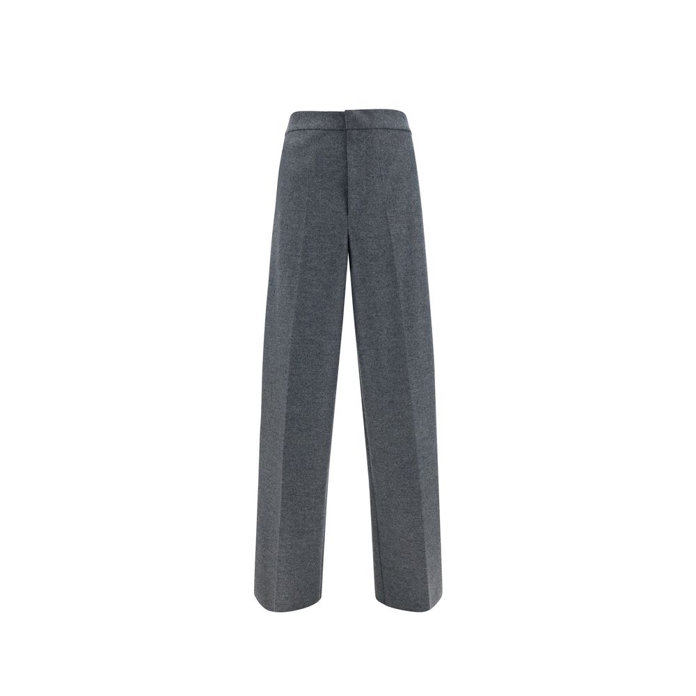 Jil Sander Gray Wool Casual Pants for Men