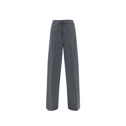 Jil Sander Gray Wool Casual Pants for Men