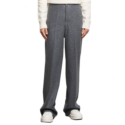 Jil Sander Gray Wool Casual Pants for Men
