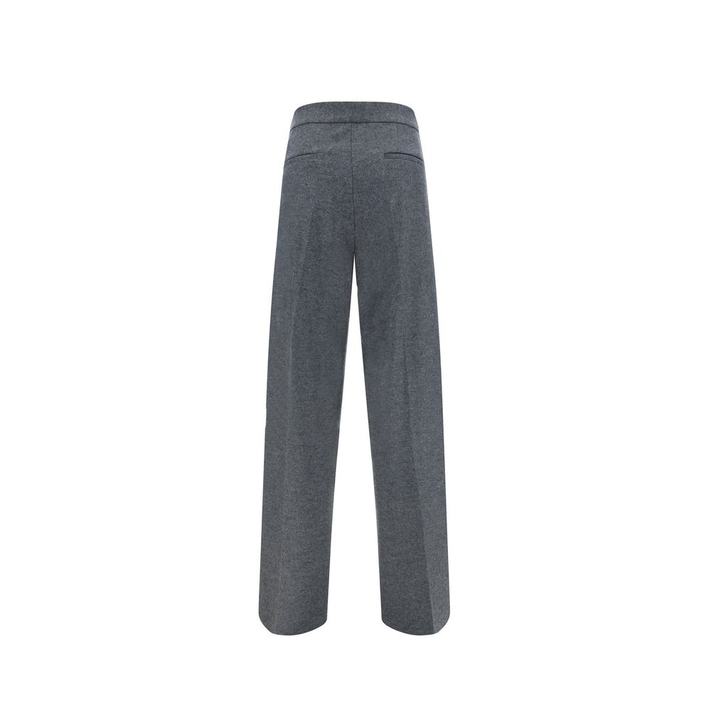 Jil Sander Gray Wool Casual Pants for Men