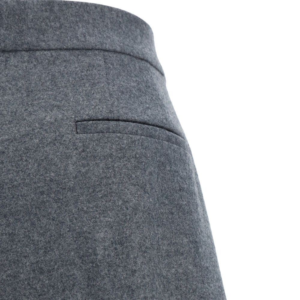 Jil Sander Gray Wool Casual Pants for Men
