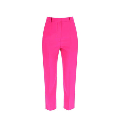 Alexander McQueen Hot Pink Wool Cropped Pants