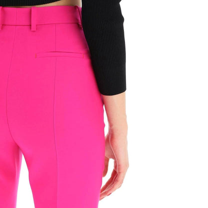Alexander McQueen Hot Pink Wool Cropped Pants
