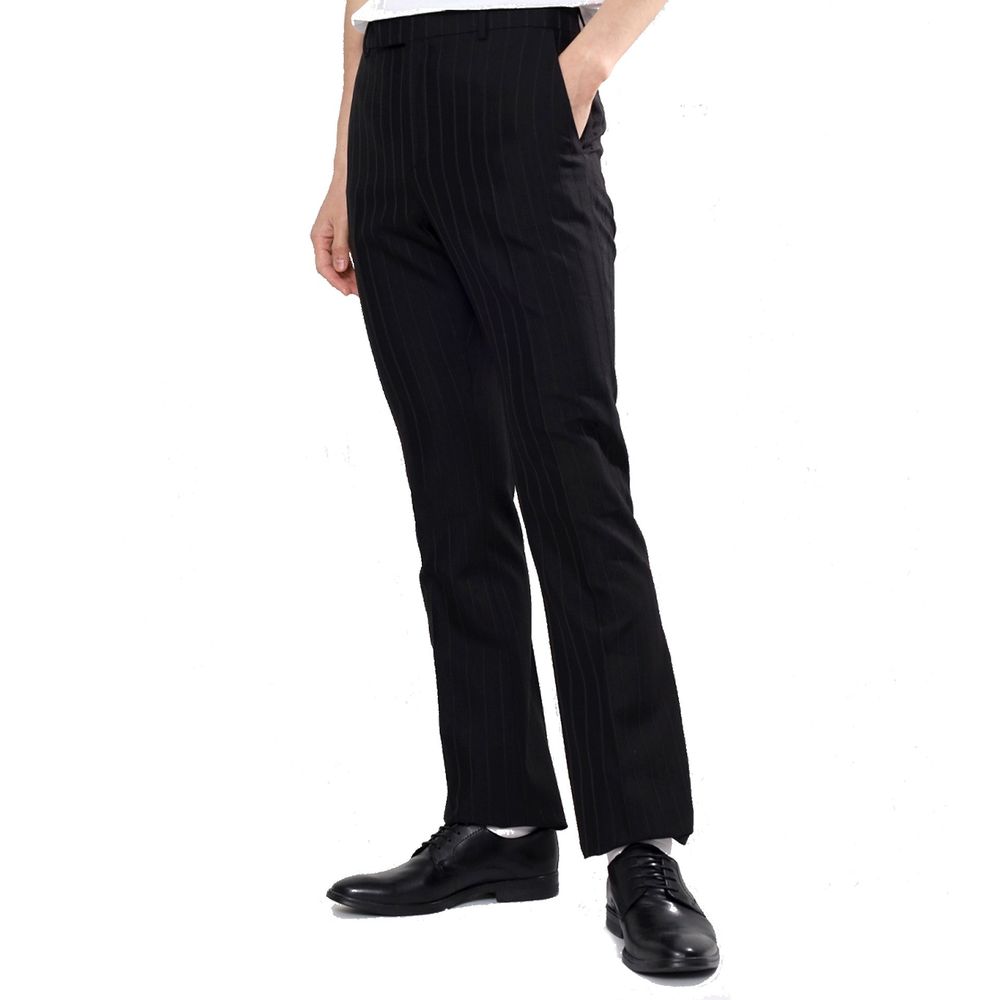 Celine Black Wool Flared Pants for Men