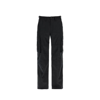 Celine Black Cotton Cargo Pants for Men