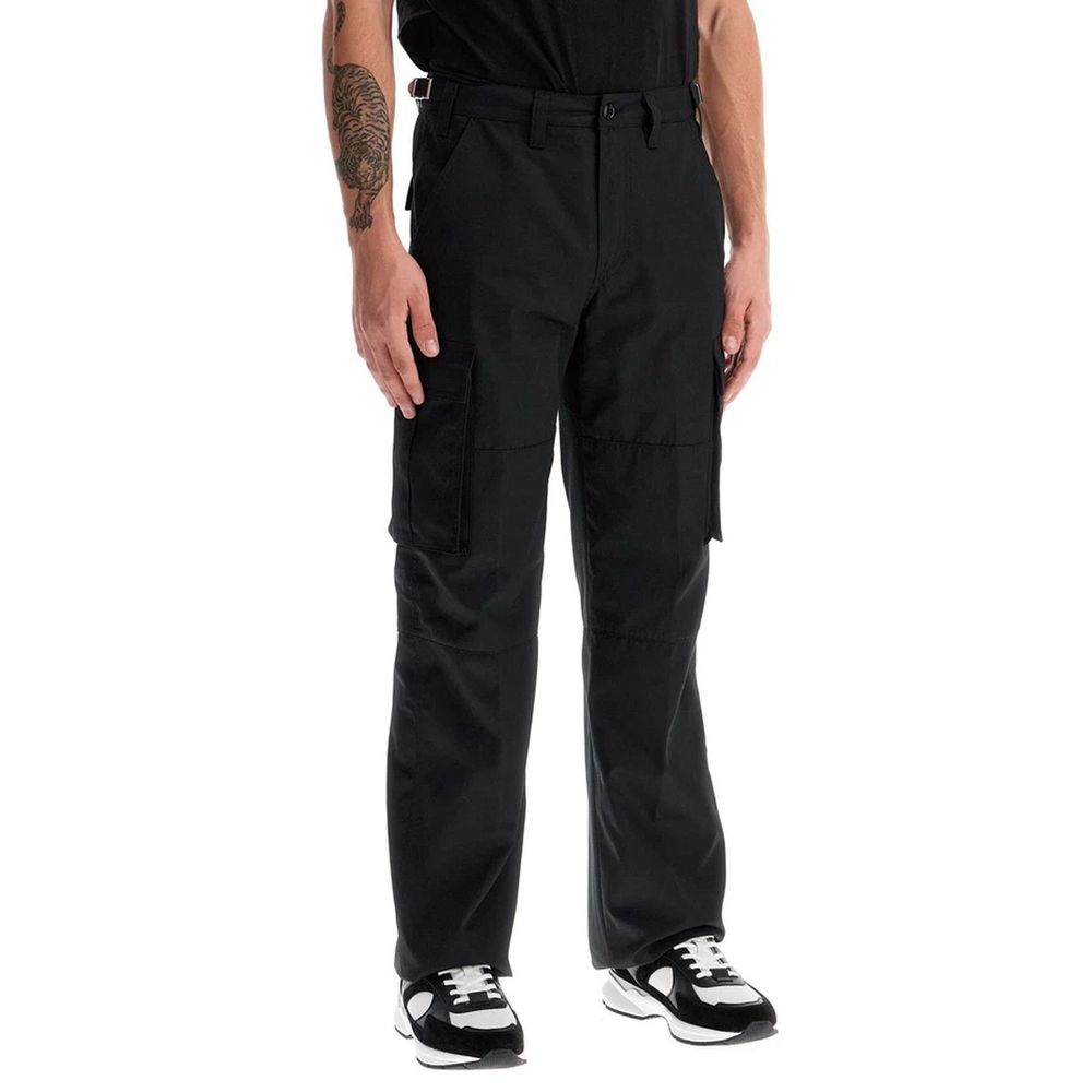 Celine Black Cotton Cargo Pants for Men