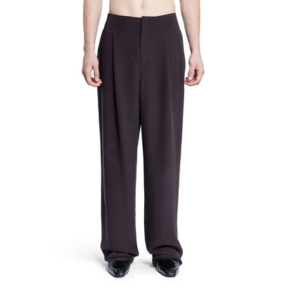 Saint Laurent Brown Silk Dress Pants