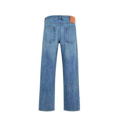 Jil Sander Blue Cotton Straight-Leg Jeans for Men