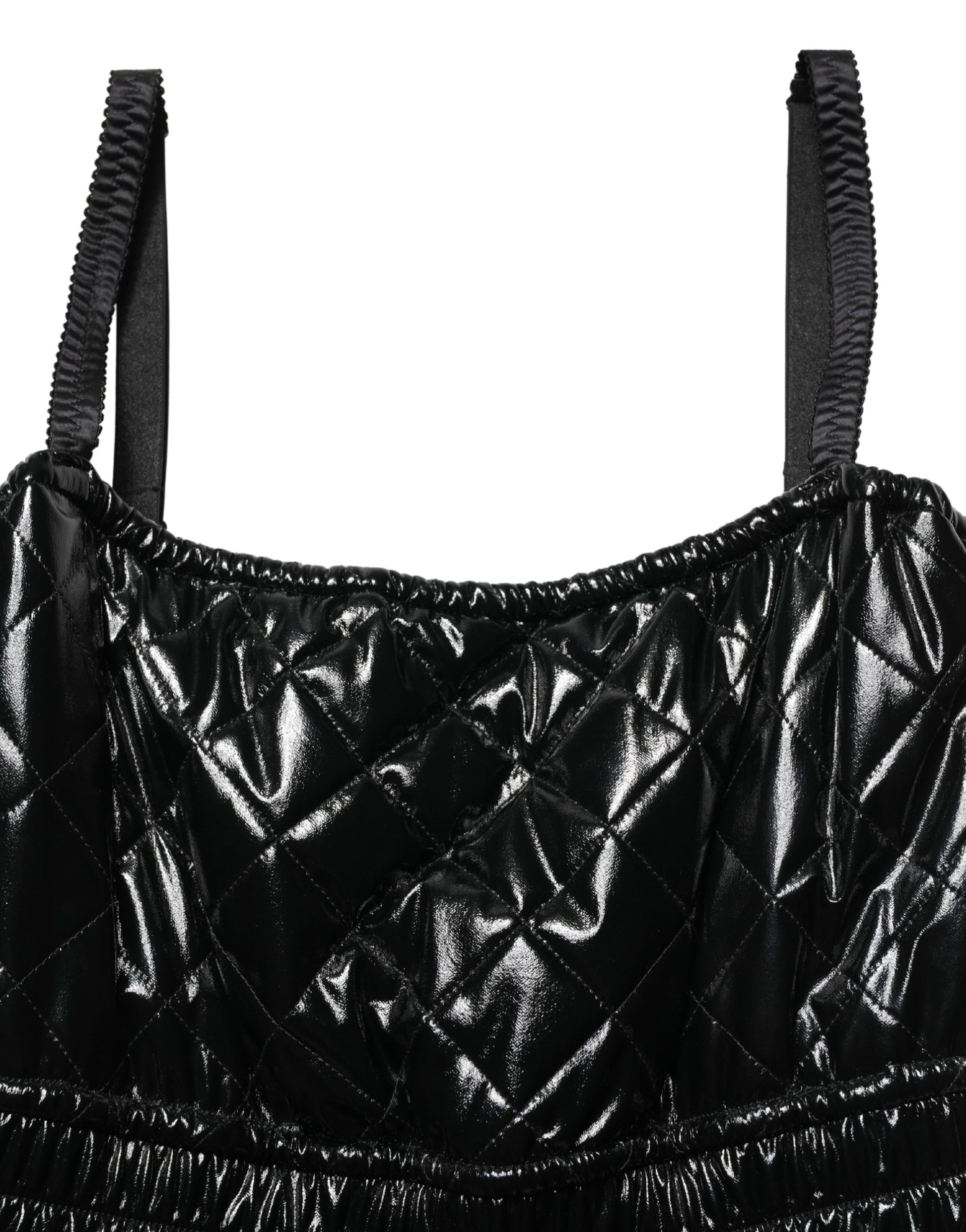 Dolce & Gabbana Black Vinyl Jumpsuit