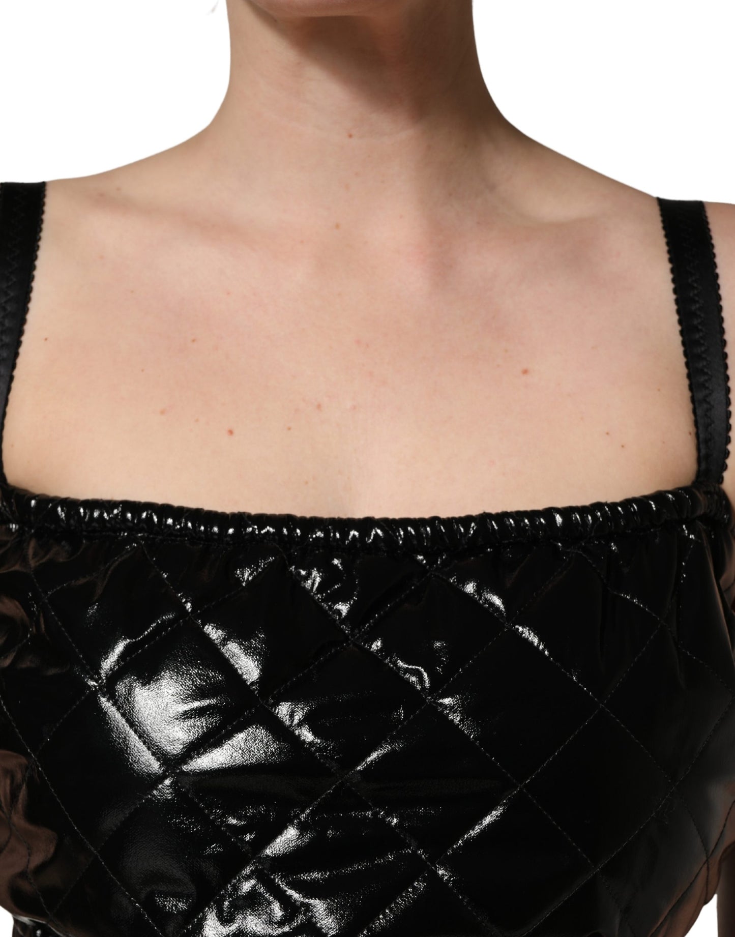 Dolce & Gabbana Black Vinyl Jumpsuit