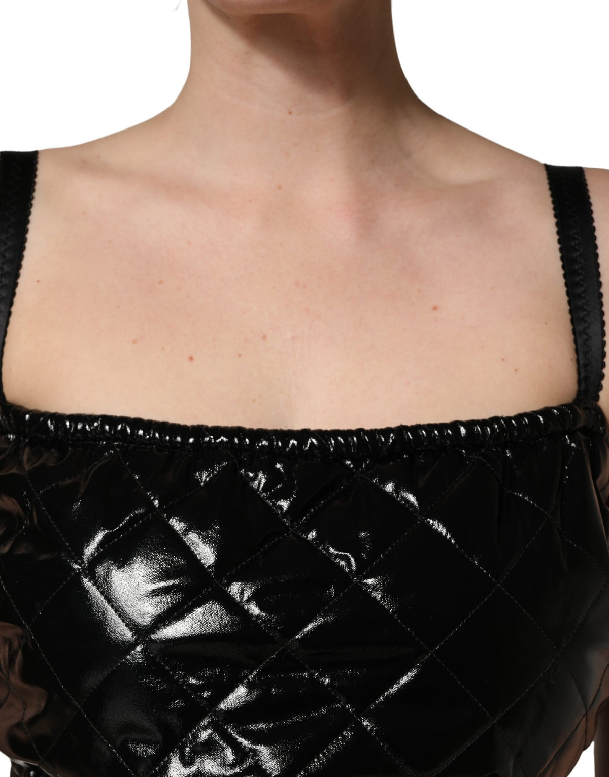 Dolce & Gabbana Black Vinyl Jumpsuit
