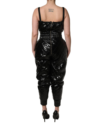 Dolce & Gabbana Black Vinyl Jumpsuit