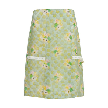 Fendi Multicolor Silk Midi Skirt - Bouquet Organza Skirt