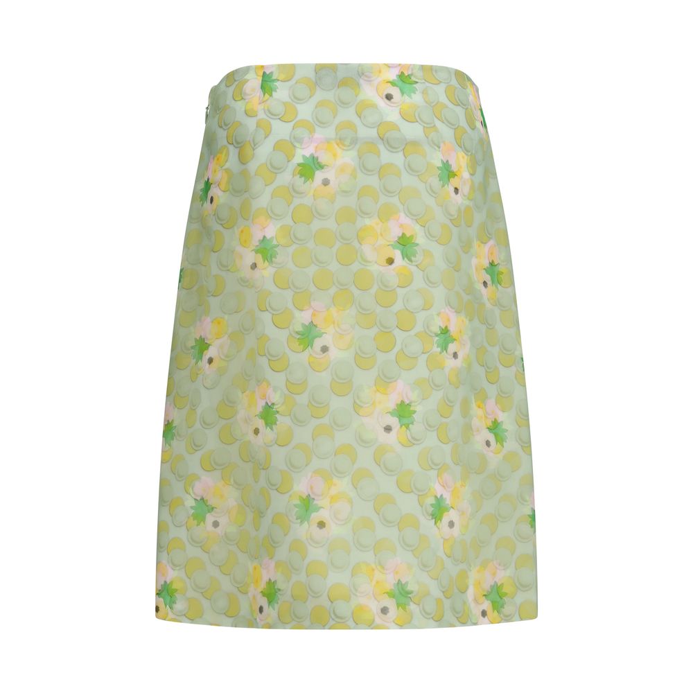 Fendi Multicolor Silk Midi Skirt - Bouquet Organza Skirt