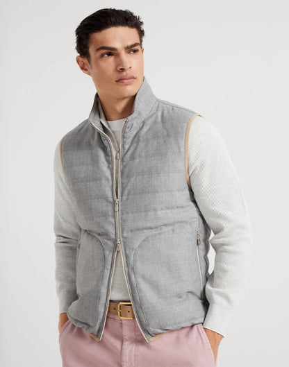 Brunello Cucinelli Multicolor Wool Sleeveless Jacket