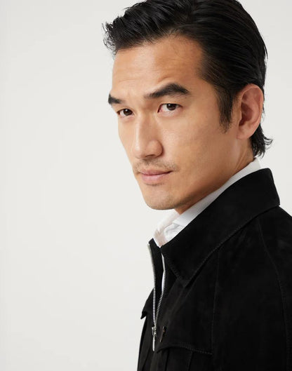 Brunello Cucinelli Black Leather Jacket