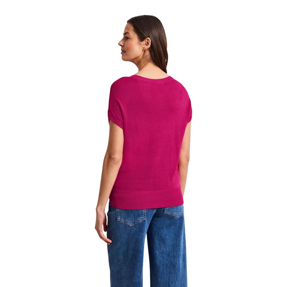 Street One Pink Viscose Sleeveless Sweater