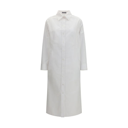 Balenciaga White Cotton Shirt Dress
