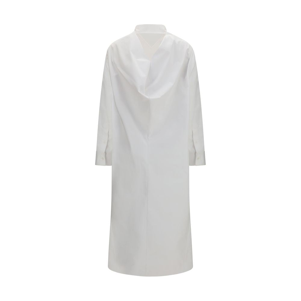 Balenciaga White Cotton Shirt Dress