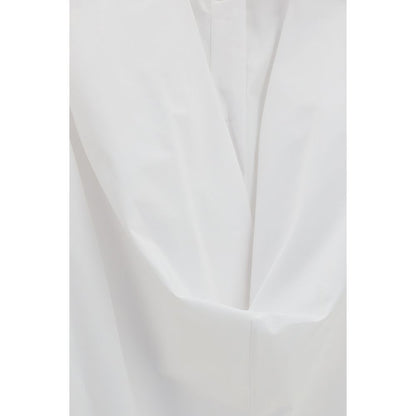 Balenciaga White Cotton Shirt Dress