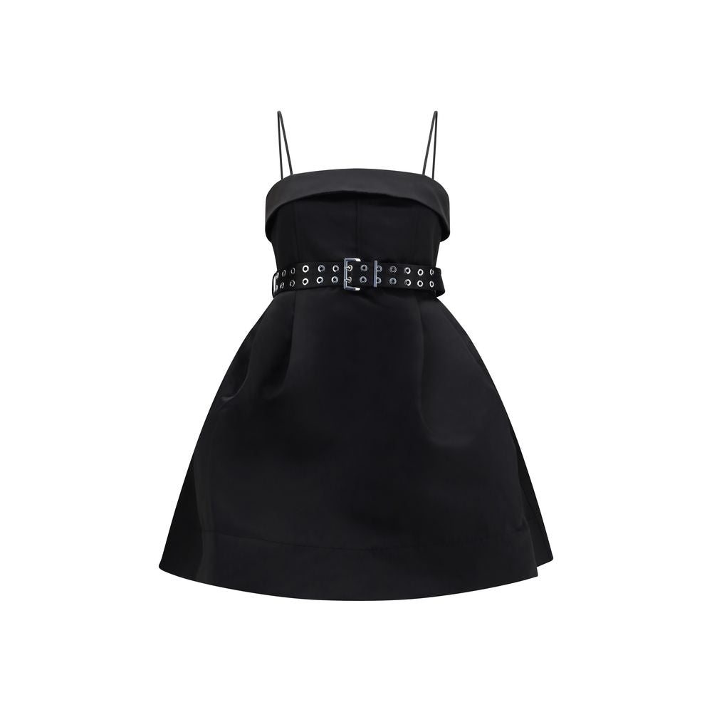 Ganni Black Mini Trapeze Dress