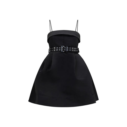 Ganni Black Mini Trapeze Dress