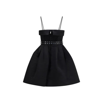 Ganni Black Mini Trapeze Dress