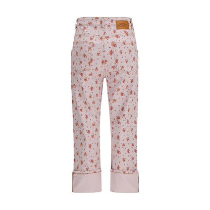 Ganni Floral Print Capri Denim Pants