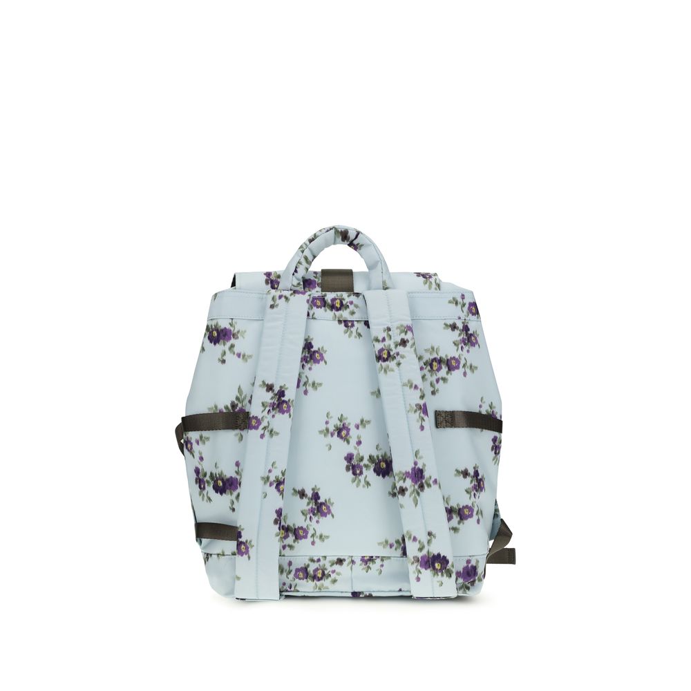 Ganni Blue Floral Motif Backpack