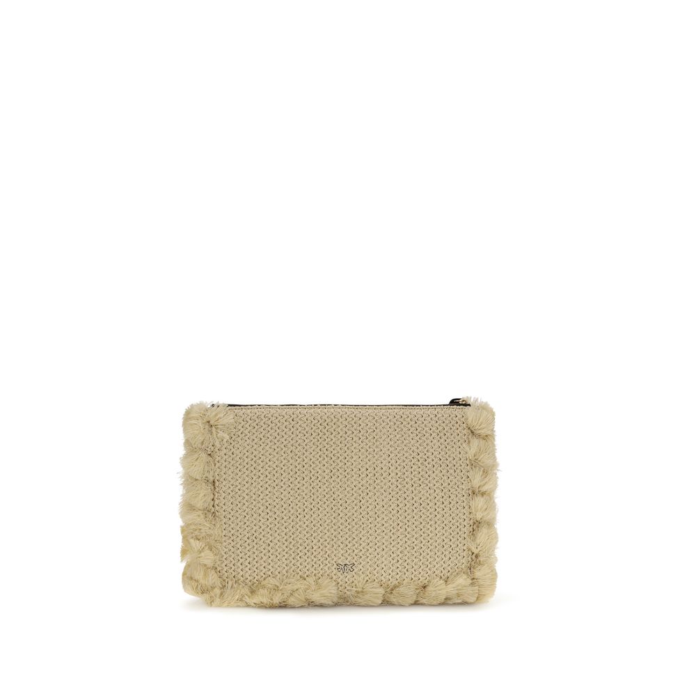 PINKO Beige Flat Handle Clutch