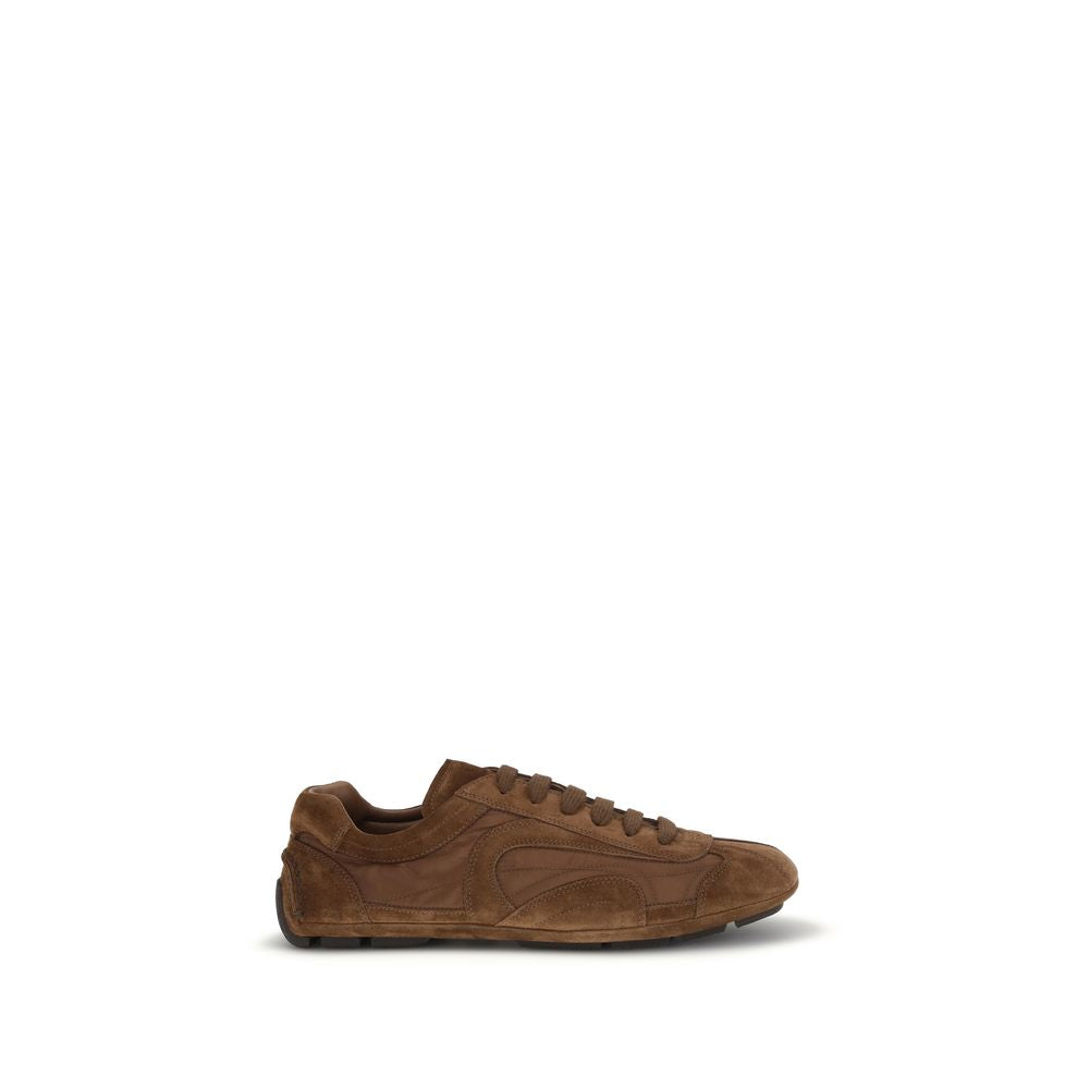 Prada Brown Montecarlo Re-Edition 2005 Leather Low Top Sneakers