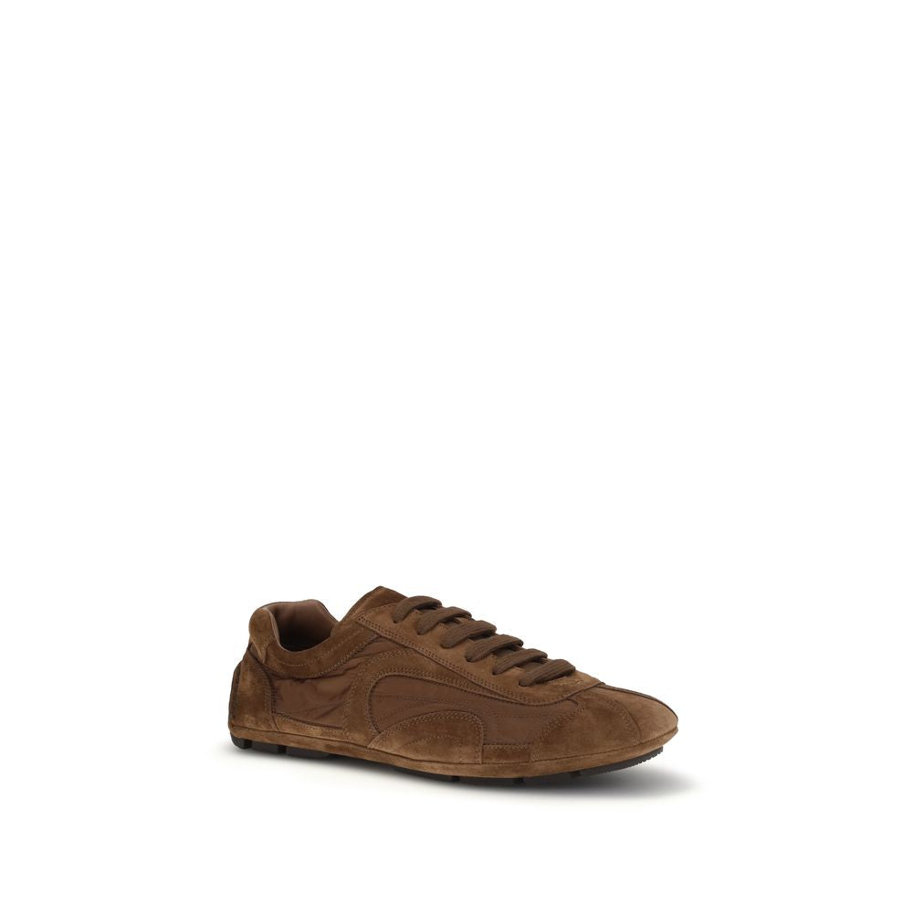 Prada Brown Montecarlo Re-Edition 2005 Leather Low Top Sneakers