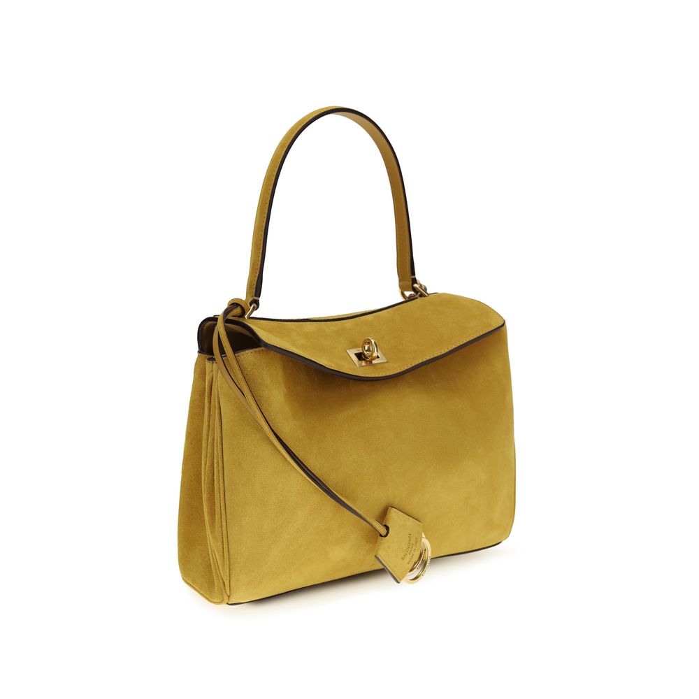 Balenciaga Beige Calf Leather Bos Taurus Shoulder Bag Small Rodeo Handbag