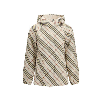 Burberry Beige Reversible Check Hooded Jacket
