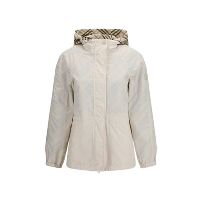 Burberry Beige Reversible Check Hooded Jacket
